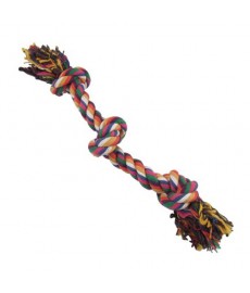 Petbrands Multi-Coloured Three Knot Rope Tug - Large 