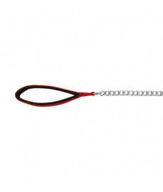 Trixie Chain Leash with Nylon Hand Loop-Red