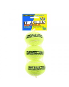 Petsports Tuff Ball Squeak 3 pk Mesh - Medium