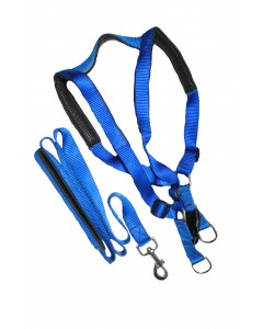 Woofi Dog Harness Set - Medium - Blue