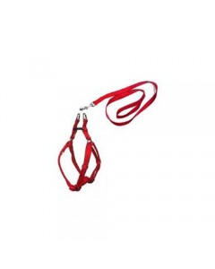 Woofi Dog Nylon  Harness Set - Medium - Red