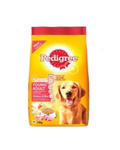 Pedigree Young Adult Dog Food Chicken and Rice, 1.2 kg