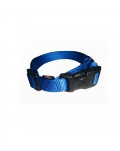 Woofi Dog Collar Adjustable - Nylon - Blue - Medium- Large (Premium Quality)