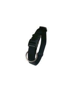 Woofi Dog Collar Adjustable - Nylon - Black - Medium- Large (Budget Quality)