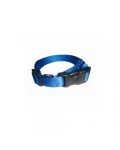 Woofi Dog Collar Adjustable - Nylon - Blue - Medium- Large (Budget Quality)