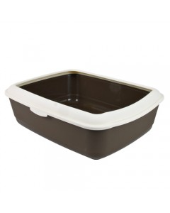 Trixie Classic  Cat Litter Tray with Rim-Brown Cream