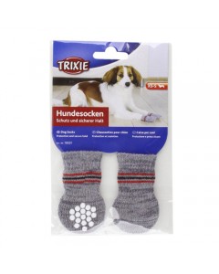 Trixie Dog Socks Non-Slip-Grey-Large-Xtra Large