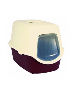 Trixie Vico  Cat Litter Tray with Dome Bordeaux Cream