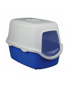 Trixie Vico  Cat Litter Tray with Dome Blue White