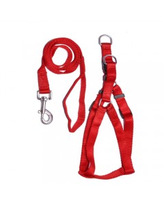 Woofi Dog Nylon Harness Set - Large - XL - Red 