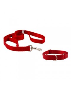 Woofi Dog Nylon Leash Set - Large - XL - Red (Budget Quality)