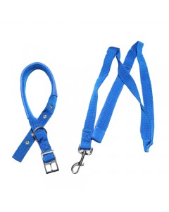 Woofi Dog Polypropylene Nylon Double Leash Set - Medium - Blue