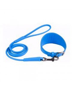 Woofi Dog Printed Adjustable Leash Set - Medium - Blue